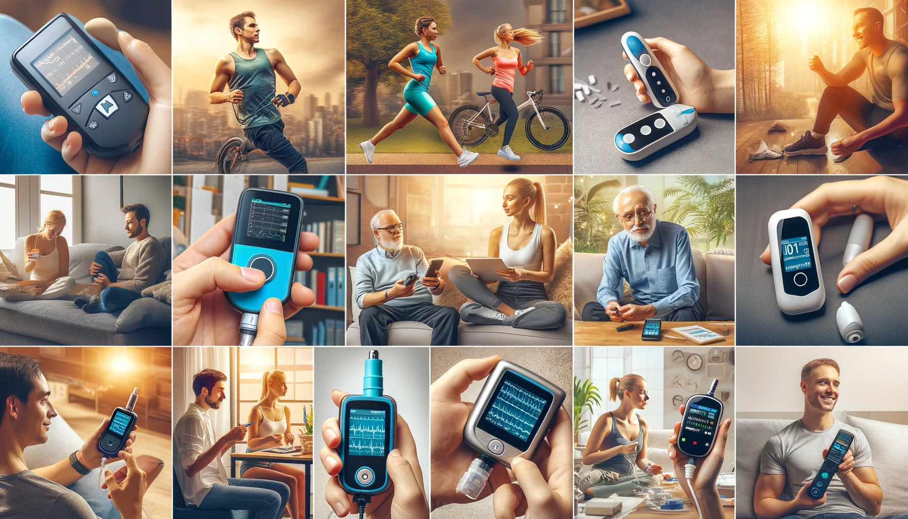 Diverse Individuals Seamlessly Integrating Insulin Pumps into Their Daily Activities