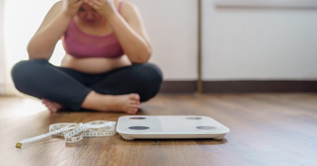 A Woman Gaining Weight on a Calorie Deficit Diet Due to Stress